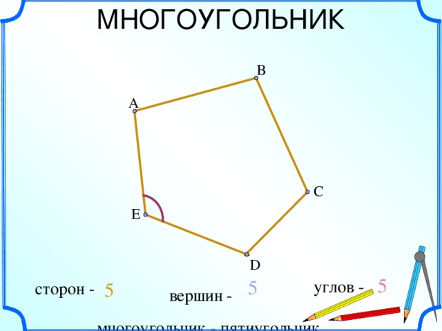 Назовите стороны вершины. Многоугольники стороны вершины углы. Вершины пятиугольника. Вершины и углы многоугольника. Вершины и стороны пятиугольника.