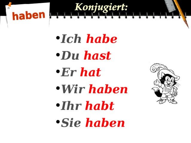 Ich habe das