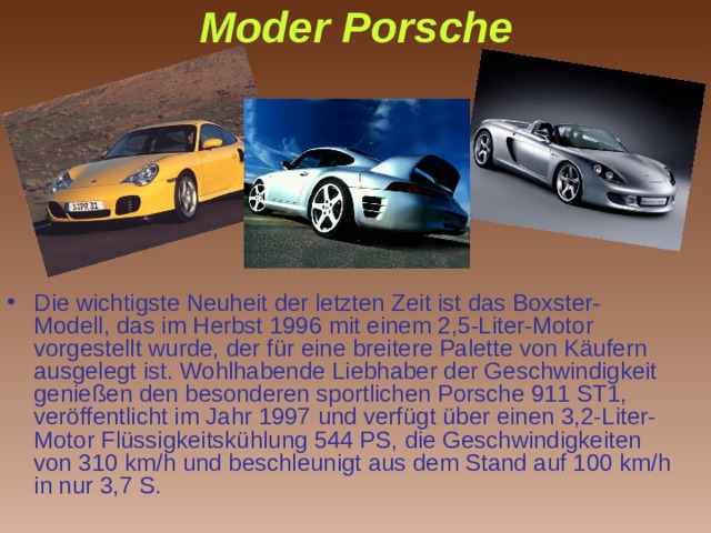 Moder Porsche